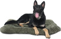 Necesitar Large Dog Crate Bed 42 Inch Washable Soft and Fluffy Dog Mats for Cages Up to 90 lbs Pet Pillows for Crate Tire Printing Olive Green