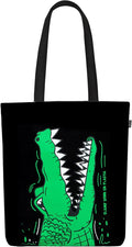Ecoright Tote Bag for Women with Zipper, Small Tote Bag, Canvas Bag, Reusable Cotton Bag for Beach, Grocery, School & Work