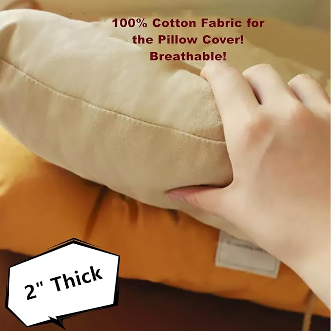 SHENGOCASE 2-Pack Soft Cat Kneading Pillow Cushion Bed with Ties for Cat Dog House Perch Shelf, Cushion Pad Padding for Cage Kennel