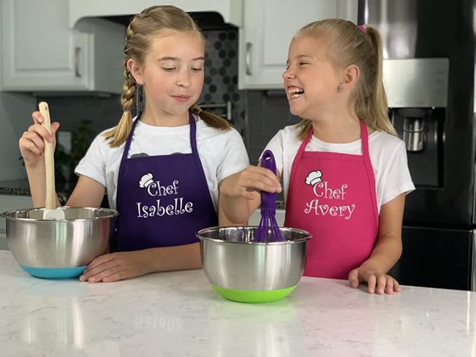 Personalized Kids Apron | Kid or Toddler Apron Sizes | Choice of Color and Thread