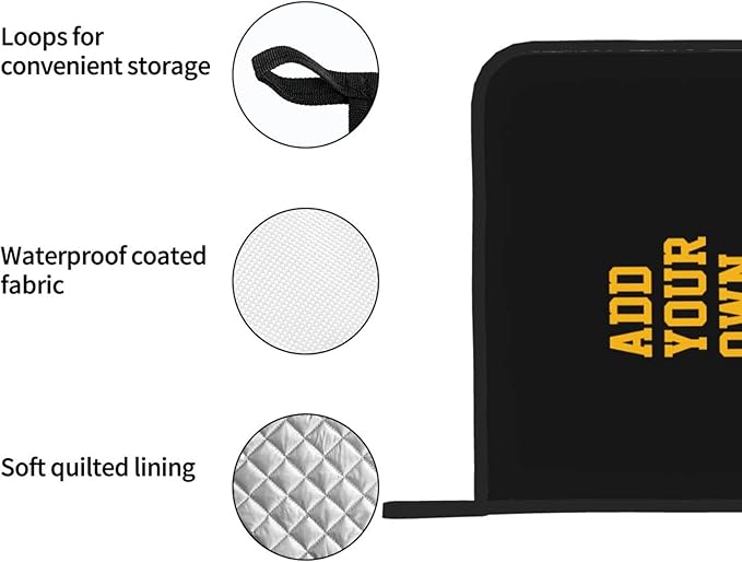 Custom Pot Holders with Your Picture/Name/Text, 2pcs Personalized Hot Pads Set with Loops, Customized 8x8 Oven Mitts for Kitchen Cooking Baking Grilling