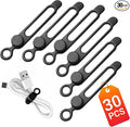 30 Pcs Silicone Cable Ties, Reusable Data Cable Organizer Wire Organizers for Office, Multipurpose Elastic Cord Wraps Cable Management for Charging Cord,Appliances,Home,Office,Kitchen,School,Travel