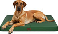 Tail Stories Outdoor Extra Large Dog Bed, Jumbo Waterproof Dog Bed for Large Dogs, Orthopedic Egg Crate Foam Pet Mat with Removable Oxford Cooling Cover, Dark Green
