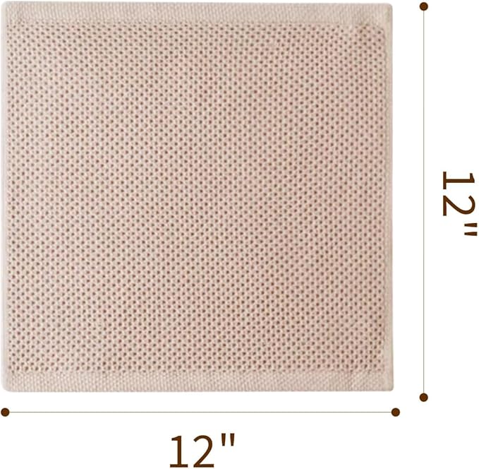 LikGuest Honeycomb Cotton Dish Cloths 6 Pack,12x12 Inch – Super Absorbent, Quick-Dry & Reusable Kitchen Cleaning Cloths, Lint-Free Washable Towels for Dishes, Glass & Household Use(Beige)