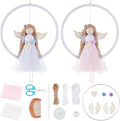 FREEBLOSS 2 Set DIY Macrame Angel Kit Macrame Ornament Kit for Beginners Boho Angel Doll Decor Adults Craft with Instruction Christmas Gift