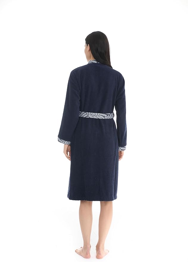 Seritaine Robes for Women, 100% Turkish Cotton Womens Robe, Luxury, Terry Cloth Long Spa Bathrobe