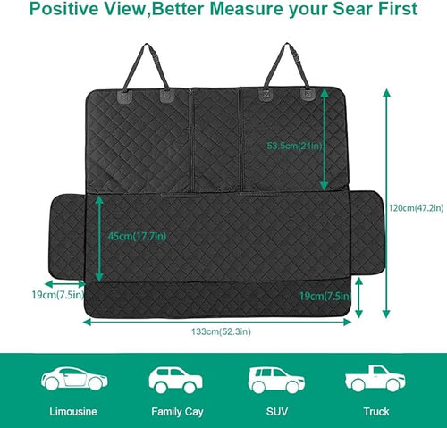 ANOSOSPECIAL Dog Car Seat Cover for Back Seat Cover,Non Stick Fur Rear Seat Protector for Pet,Nonslip Waterproof Durable Universal Fit Interior Backseat Covers for Auto Van SUV