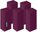 TOALLA 100% Cotton Washcloths - 60 Pack|400 GSM|Soft Face & Body Washcloths|Highly Absorbent|12 x 12 in|Purple