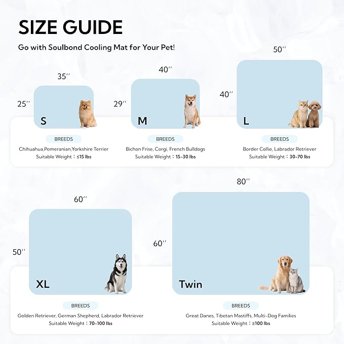 Soulbond Cooling Mat for Large Dogs - 29"x40" Washable Cooling Pad for Dogs & Cats, QMAX>0.3, Anti-Slip Bottom, Portable Summer Cool Pet Bed Pad for Outdoor/Indoor/Cars/Travel Use, Pink