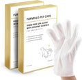 FURVELLO Nourishing Pet Glove Wipes for Dogs & Cats, 4-in-1 Grooming Wipes (Cleaning, Combing, Massaging, Caring), 7 Plant Extracts, Hypoallergenic & Lick-Safe, 12PCS (Dog Wipes for Sensitive Skin)
