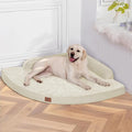 MEKIY Large Orthopedic Dog Bed with Sides XXL Dog Beds with Removable Washable Cover Non-Slip Waterproof Pet Bed for Extra Large Dogs - Beige XXL