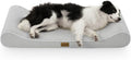 COZY KISS Orthopedic Dog Bed for Large Dogs up to 90 lbs - Removable Cover with Waterproof Lining & Non-Skid Bottom, Cotton-Polyester Blend Boat-Shaped Lounger Mattress, L(45x30x6in), Light Gray