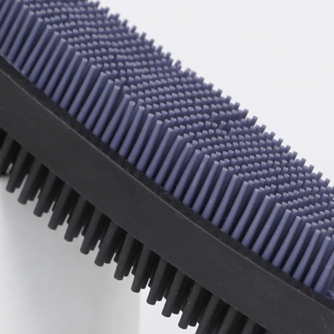 Godiyyer Rubber Pet Hair Removal Brush for Couch Clothes Dog Cat Pet Hair Carpet, Also Used as Dog Cat Bath Brush with Massage Effect(black)
