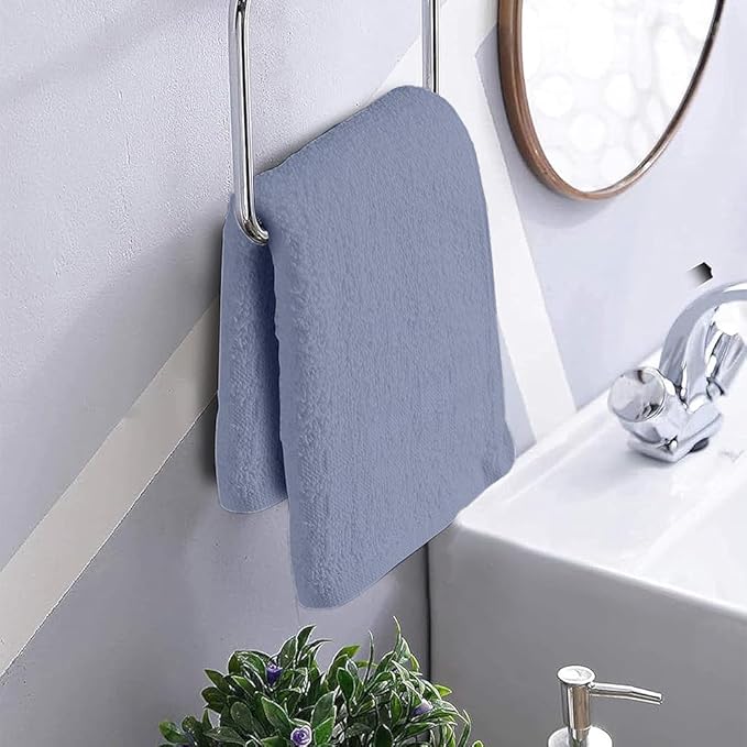 TOALLA 100% Cotton Washcloths - 60 Pack|700 GSM|Soft Face & Body Washcloths|Highly Absorbent|12 x 12 Inches|Blue