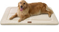MASSFU Reversible Dog Crate Pad Bed for Large Dogs,Washable & Non-Slip Kennel Pet Mat, High Density Foam and Soft Fleece Cat Bed for Indoor & Outdoor Use, 41" x 28", Cream White