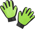 HappiTails Pet Grooming Gloves – 1 Pair – Deshedding & Bath Massage Mitts for Dogs & Cats – Choose from 5 Colors – Adjustable, Reusable & Easy to Clean (Lime Green)