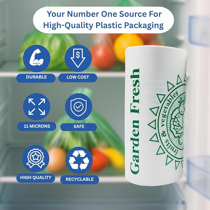 ASSUREPAK Clear Produce Bags Roll - 600 Bags - 12"x20" – HDPE - (11 Microns) – Plastic for Grocery, Reusable Produce, Small Business, Plastic Bag, Food Bag, Storage Use, Natural Color