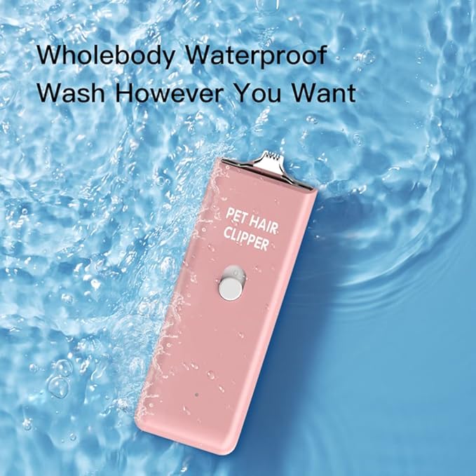 Tileon Feet Hair Trimmer, Dog Clippers,Quiet Washable USB Rechargeable Cordless Dog Grooming Kit,Electric Pets Hair Trimmers Shaver Shears for Dogs and Cats Pink