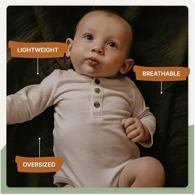 Parker Baby Swaddle Blankets - 3 Pack of 100% Cotton Muslin Swaddle Blankets for Baby Boys and Girls - Unisex/Gender Neutral - Estes Set