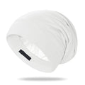 OLESILK Silk Bonnet for Sleeping Women: 100% Mulberry Silk for Frizz Free Curly, Adjustable Strap for Non Slip, Ivory