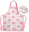 SANDJEST Kids Apron with Chefs Hat Set, Kitchen Apron Gifts