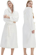 PJGGZ Hooded Bathrobes for Women, Soft Long Towel Robes for Women - Quick Dry yet Warm