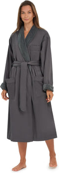 MONARCH Unisex Plush Lined Microfiber Bath Robe - Soft Shell with Polyester Lining, Resort-Grade Hotel & Spa Robe with Pocket