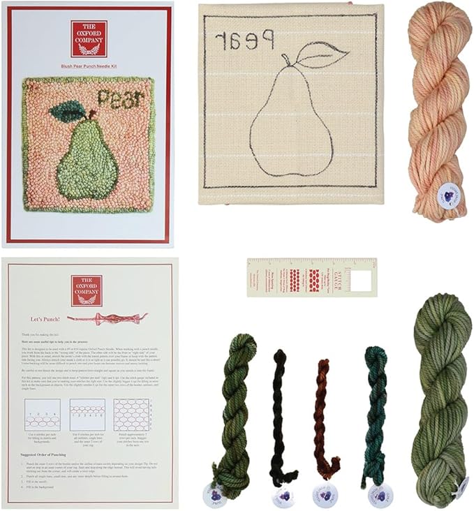The Oxford Company Punch Needle Kit (Peach Pear)