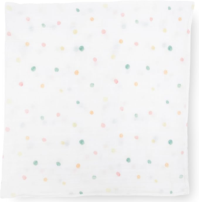Little Unicorn Premium Cotton Swaddle Baby Blanket | Breathable Fabric | for swaddling, Play, Nursing & More (Party Dots)