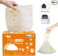 100 Pack Cat Litter Box Liners, Compatible with MeoWant SC01/C02/LR01 Litter Bags, Extra Thick Drawstring Heavy Duty Cat Waste Bags, 18.5" x 12.6"