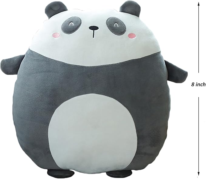 Zielind Panda Plush Pillow, 8 inch Kawaii Panda Stuffed Animal Toy Cute Cartoon Plushie Animal Pillows Toys for Boys and Girls