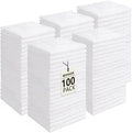 UNIMADE Washcloths Bulk - 100 Pack - Face Towels (12" x 12"), Highly Soft Wash Cloths and Hand Towels, Fast Drying Multi-Purpose Microfiber Cleansing Cloths for Bathroom, Hotel, Spa, and Salon - White