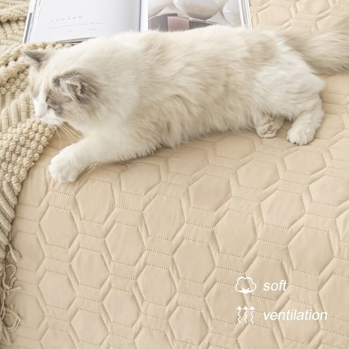 Tcksstex Waterproof and Anti-Slip Dog Bed Cover and Pet Blanket Sofa Pet Bed Mat ，car Incontinence Mattress Protectors Furniture Couch Cover for Most Cats Dogs, Pets