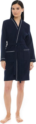 Seritaine Short Robes for Women, 100% Turkish Cotton Womens Robe, Luxury, Terry Cloth Long Spa Bathrobe
