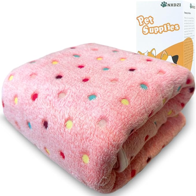 Dog Blankets for Large Dogs, 1 Pc Dog Blanket Washable, Soft Fluffy Flannel Pet Blanket Mat Cover for Bed Couch, Cute Print Puppy Blanket 60" x 50"