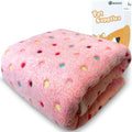 Dog Blankets for Large Dogs, 1 Pc Dog Blanket Washable, Soft Fluffy Flannel Pet Blanket Mat Cover for Bed Couch, Cute Print Puppy Blanket 60" x 50"