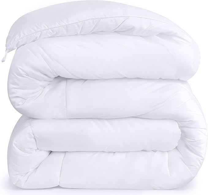 Utopia Bedding Comforters Twin XL Size, All Season Duvet Insert, Down Alternative Box Stitched Bed Comforter with Corner Tabs, Machine Washable (White)