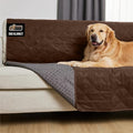 GORILLA GRIP Waterproof Bed Cover for Dogs, 82x82, Gripped Slip Resistant Backing, Leak Proof Washable Dog Blanket Covers Sofa, Couch, Sectional, Crate, Car, RV Seats, Pet Puppy Essentials, Brown