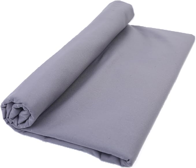 Cotton Fabric Natural Cotton Poplin Fabric by The Yard 100% Cotton, 59 Inches Wide Soft Embroidery Fabric Material for Quilting, Sewing, Crafts, Binding, Backing and Lining (Grey, 3 Yard)