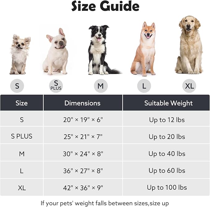JOEJOY Cute Dog Bed Medium Size Dog, Rectangle Soft Furry Dog Beds for Large Medium Dogs, Washable Orthopedic Pet Bed with Removable Zipper Cover, Grey