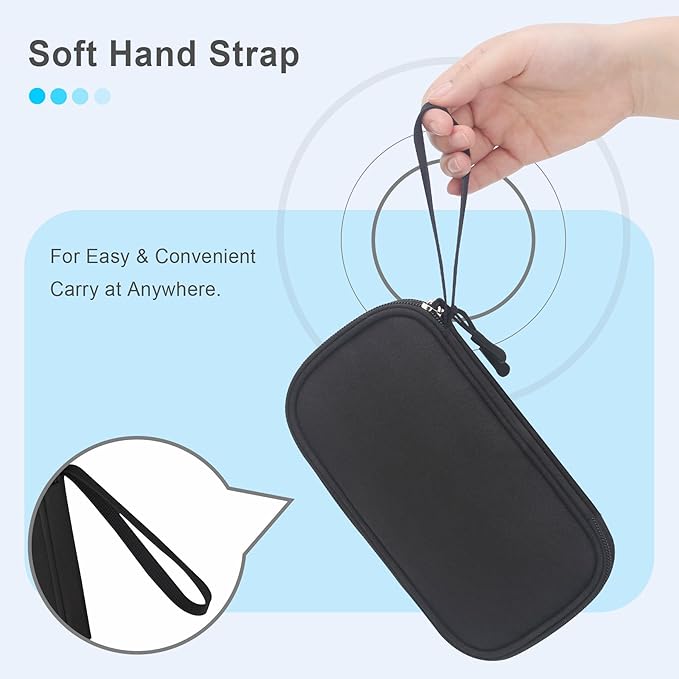 Lacdo USB Flash Drive Case Thumb Drive Holder Case Organizer Portable Electronic Accessories Storage Bag for SanDisk/SamData/Samsung USB Flash Drives Jump Drive Memory Stick, Cable, Medium Size-Black