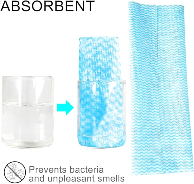 GLOYY Disposable Dish Cloth and Cleaning Handi Wipes, 100ct, Multi-Use Rags for Kitchen, Bathroom and Windows, Blue