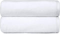 Amazon basics 2 piece Lightweight quick-dry bath towel, 100% cotton, White, 54" x 30"
