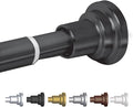 BLACK+DECKER Tension Shower Curtain Rod 42-72 Inch – Drill-Free Adjustable Curtain Rod, Rust-Resistant Stainless Steel Tension Curtain Rod for Shower, Bathroom, Window, Closet – 35 lb Capacity
