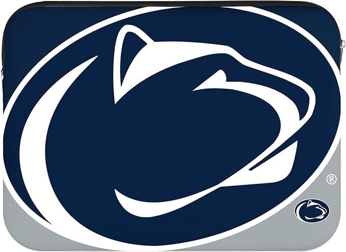 FOCO NCAA Official 15" Inch Colorblock Primary Logo Zipper Laptop Computer Sleeve Case Bag (Penn State Nittany Lions)