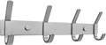SAYONEYES Coat Rack Wall Mount – Brushed Nickel 12 Inch Stainless Steel Hook Rail with 4 Heavy Duty Double Coat Hooks – Wall Mounted Coat Hanger for Entryway, Bathroom, Bedroom, Towel, Hat Organizer
