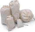 BigLotBags 100Pcs 2 x 3 Inches Premium Cotton Muslin Double Drawstring Bags, Reusable Bag Natural Cotton Bags with Drawstring Produce Bags Bulk Gift Bag Jewelry Pouch for Party Wedding Home Storage