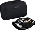 Electronics Travel Organizer Case - Tech Accessories Cord Storage Bag for Phone, Charger, Power Bank, Cables, USB, SD Card, Earphones, Magic Mouse - Portable Cable Organizer Pouch for Travel (Black)