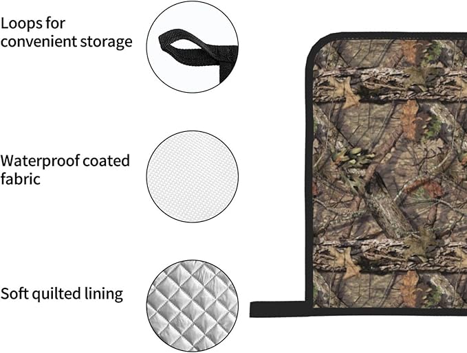 Camo Camouflage Forest Oven Mitts and Pot Holders Set of 4, Oven Mittens and Potholders Heat Resistant Gloves for Kitchen Cooking Baking Grilling BBQ