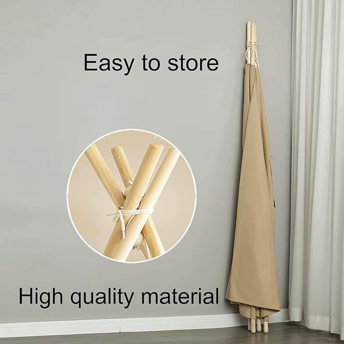 RongFa Teepee Tent for Kids-Portable Children Play Tent Indoor Outdoor (Khaki)